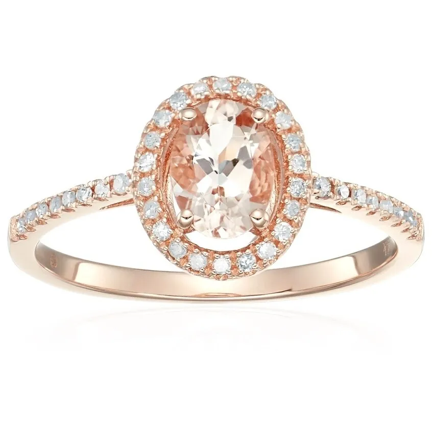 

Oval Cut Fashion 925 Silver Rose Gold Plated Morganite Zircon Material Engagement Ring Women Jewelry Luxury Rose Gold