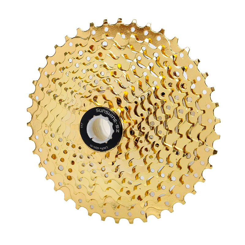 

Sunshine Good Quality Ultralight MTB 10 Speed Cassette 36T 42T Gold Bicycle Freewheel Compatible with