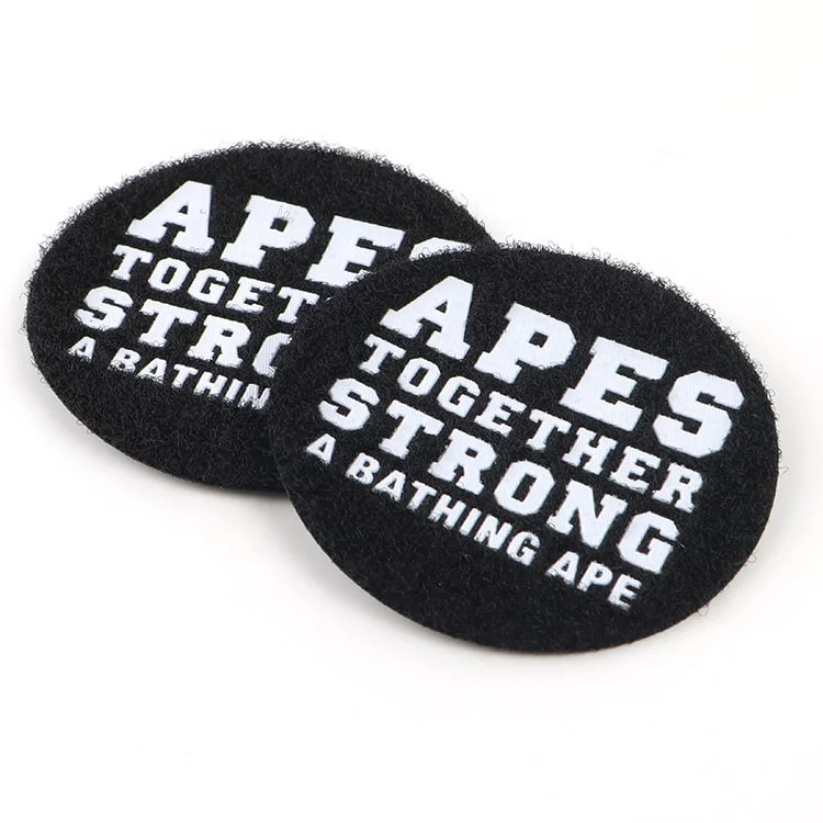 

Private Brand TPU Embossed Logo on Hook and Loop Strap Sew On Jacket 3D Rubber Patches for Bags