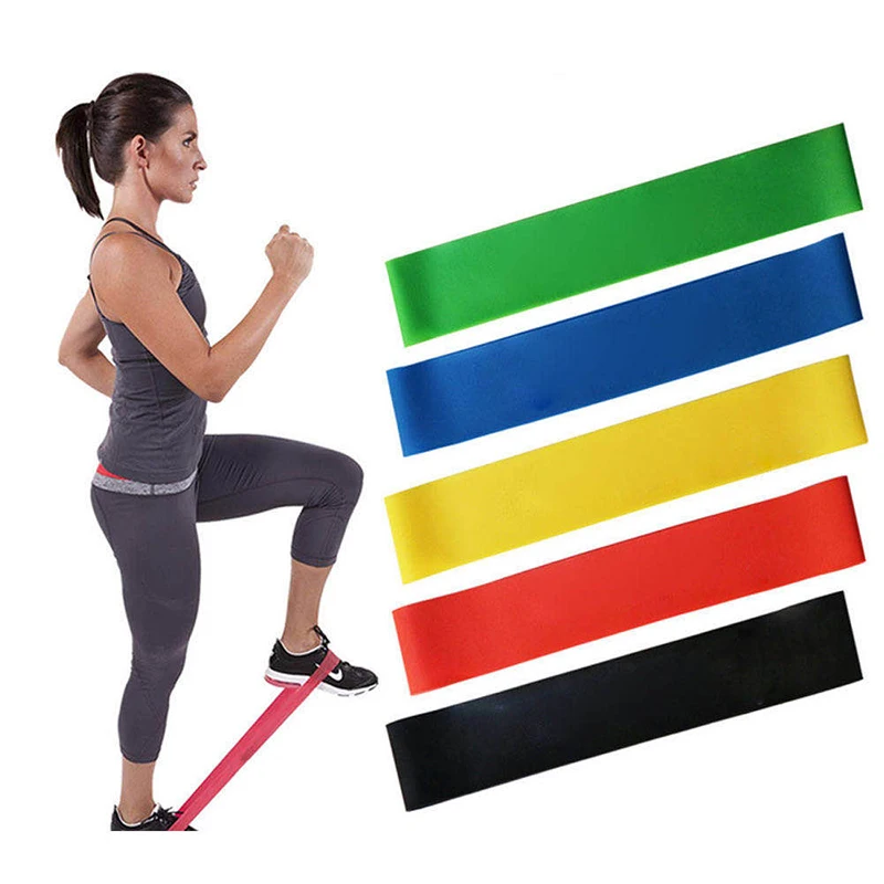 

Amazon Wholesale 5 Pieces pack Yoga bands Roll fitness Stretch Training Elastic Resistance Bands Set, Picture