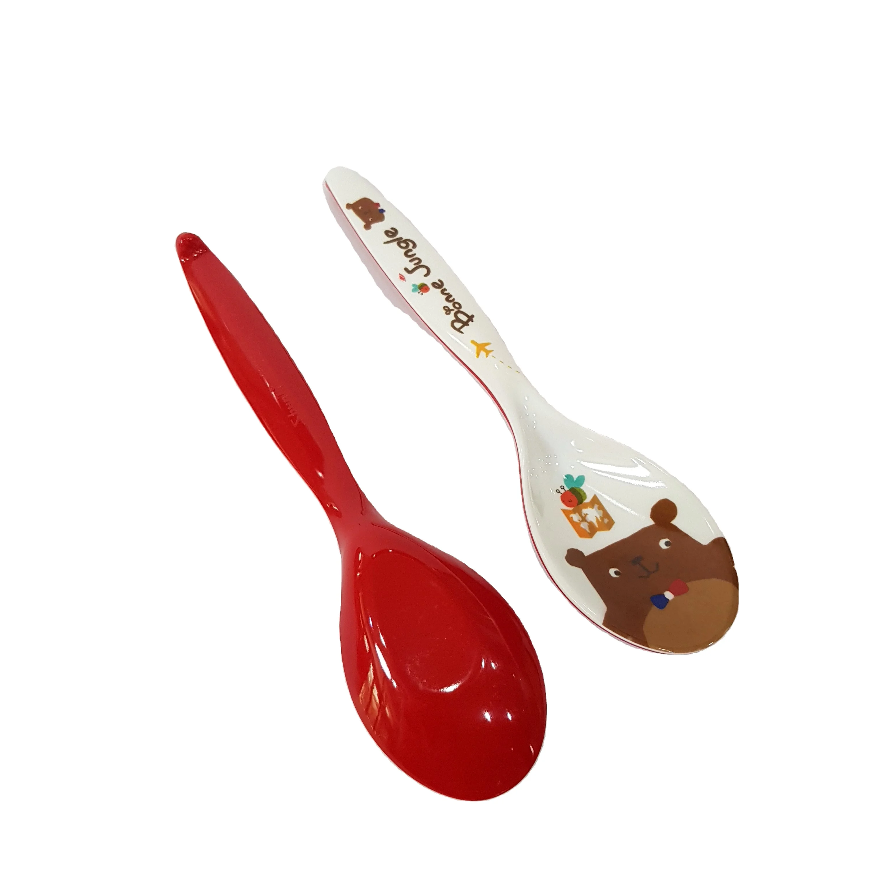 

Non toxic and odorless unbreakable A5 melamine multi-purpose spoon soup spoon for kids, Customized color acceptable