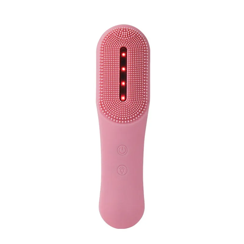 

New Design Beauty Equipment Silicone Facial Massage Spin Exfoliating Brush Smart Facial Cleansing Device Facial Cleanser, Pink/red/blue/green