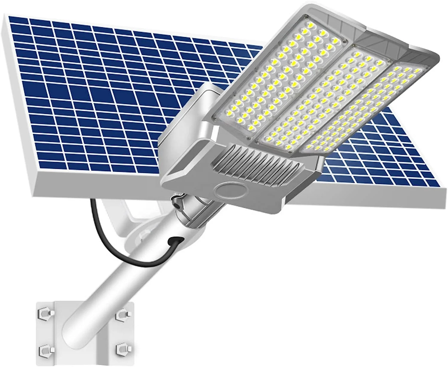 

5000W solar street light 3 side wide Angle LED outdoor solar safety lamp IP65 waterproof Square lighting solar flood light