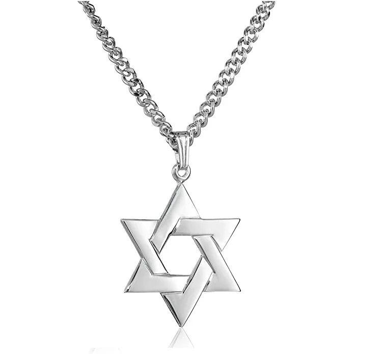 

2021 Fashion Stainless Steel Chain Necklace Sterling Silver Star Necklace for Women, Picture shows