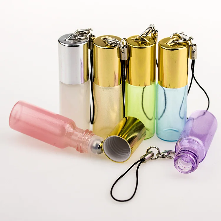 

Online custom pink 5 ml essential oil roll on glass bottle