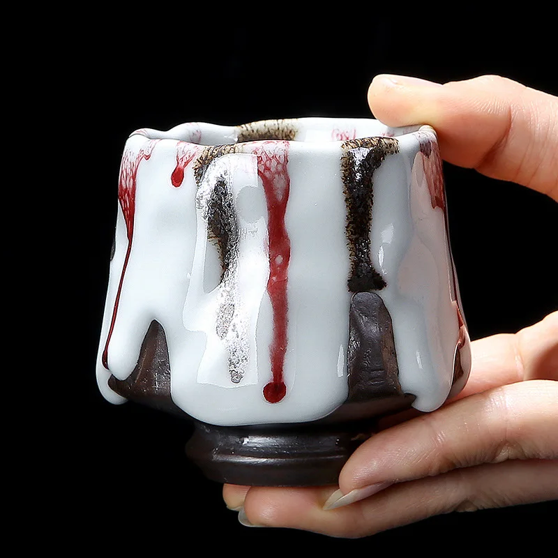 

125ml hot sale Japanese style pottery Saudi Arabia ceramic water tea mug, small capacity ceramic tea coffee cups