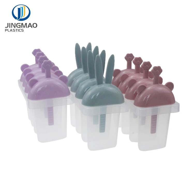 

JingMao New Mix colors 4pcs wholesale homemade plastic ice lolly cream pop mould