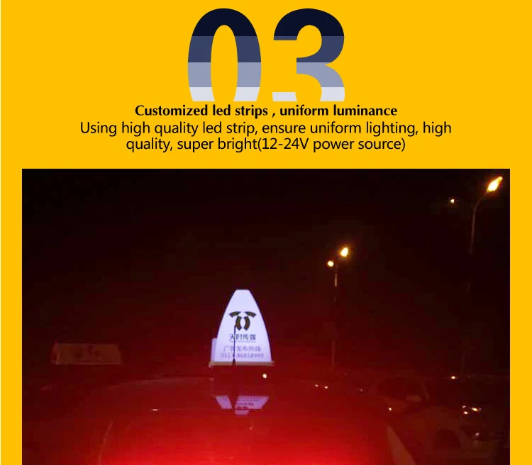 New 2020 innovation LED advertising top sign taxi lightbox with CE