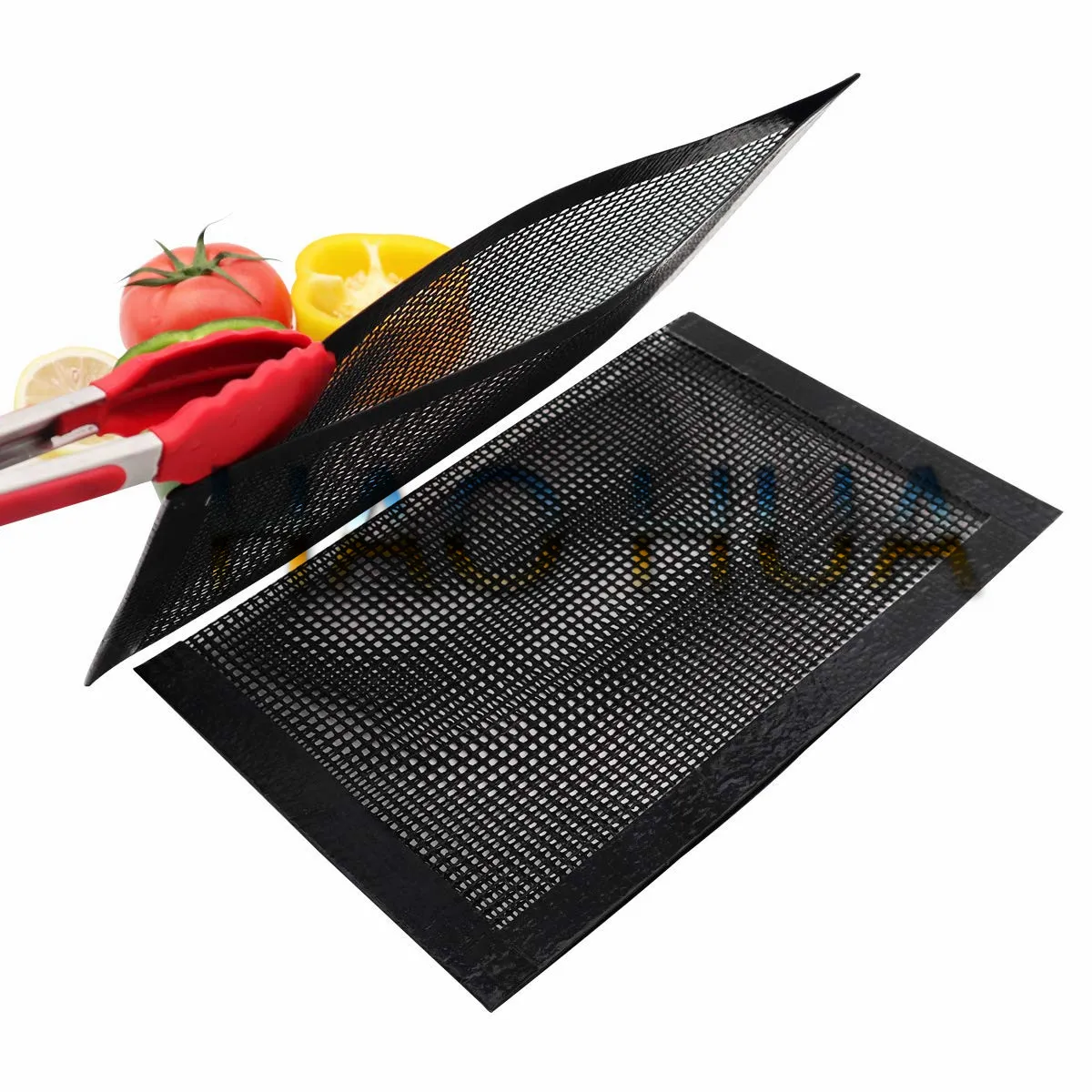 

China made High Temperature Resistant Reusable PTFE grill black mesh bag, Brown or black