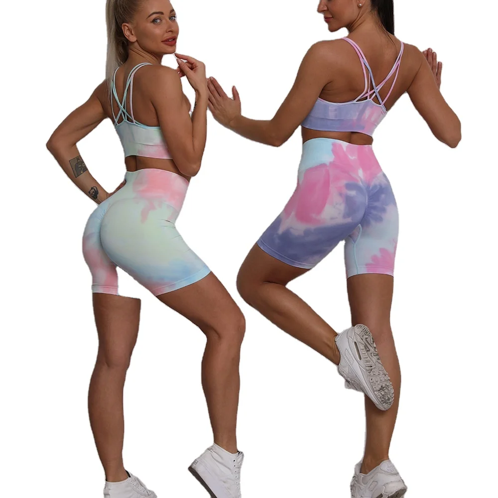 

NEW Dyeing Seamless yoga set Women gym fitness clothing sportswear sports bra high waist gym leggings sports suits yoga suits, Customized colors