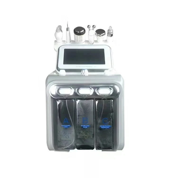 

Niansheng portable H2O2 small bubble hydra Microdermabrasion 6 in 1 face care machine, White