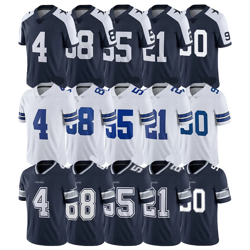 

Wholesale High Quality Cowboys Stitched American Football Jersey Men's Team Uniform #4 Dak Prescott #7 DIGGS Shirt