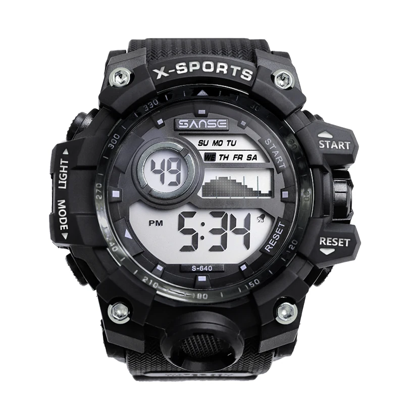 

SANSE S-640 hot sale digital mens digital waterproof 30 meters colorful light sport relojes hombres watches, Mix