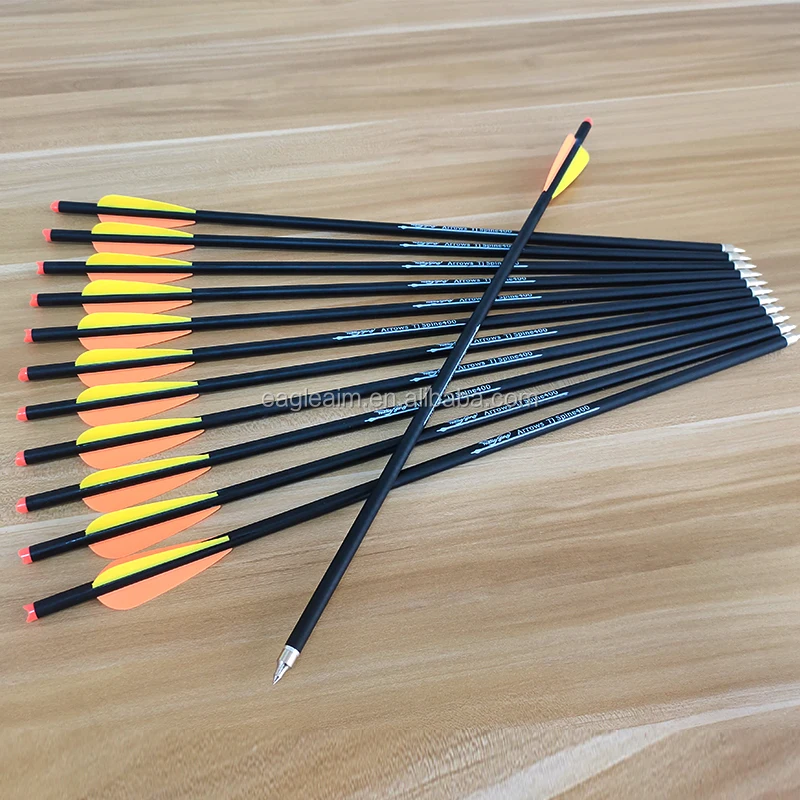 

Fyzlcion 12Pcs/set 20" Archery Arrows Carbon Arrow Spine 400 For Bolts Crossbow Hunting and Shooting