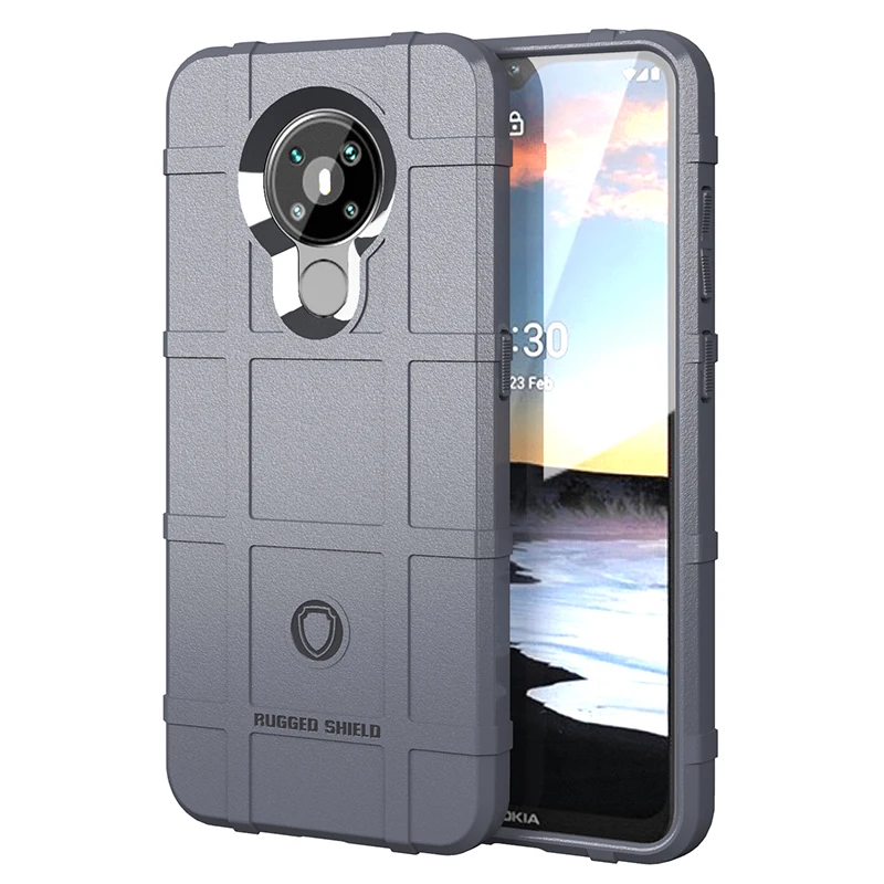 

Rugged Shield Hard Silicon 360 Full Protective Anti-Shockproof Phone Cases for Nokia 5.3, 5 colors