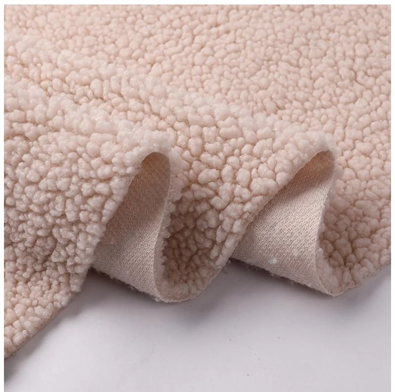 

Soft 100% Polyester Wool Faux Fur Single Sided Sherpa Fleece Knitting Fabric for Lining and Overcoat