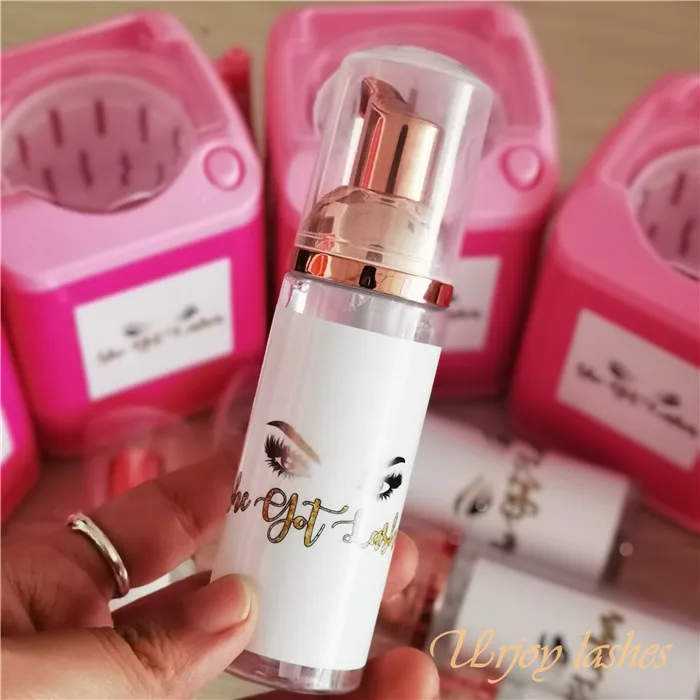 

Private Label lashes Extension shampoo for lashes Eyelash Cleansing Foam, Clear