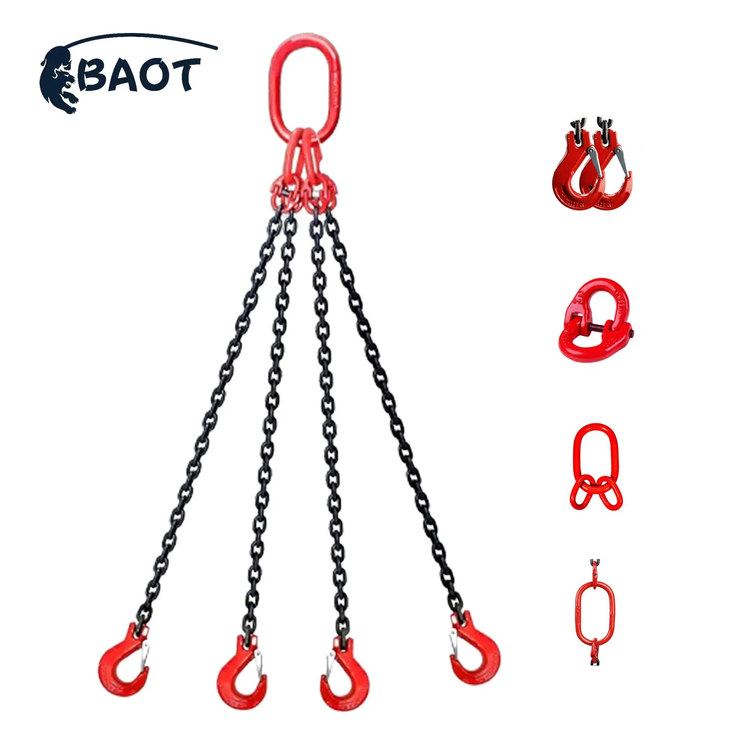 China Factory Customized G80 Chain Sling With Legs Endless for Lifting Goods Four Legs Chain Sling