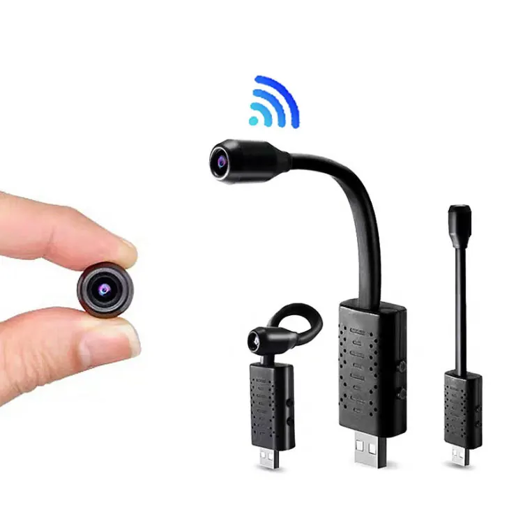 

Mini WIFI USB Camera Real-time Surveillance IP Camcorder AI Human Detection Loop Recording Micro Cam Wireless support 128G