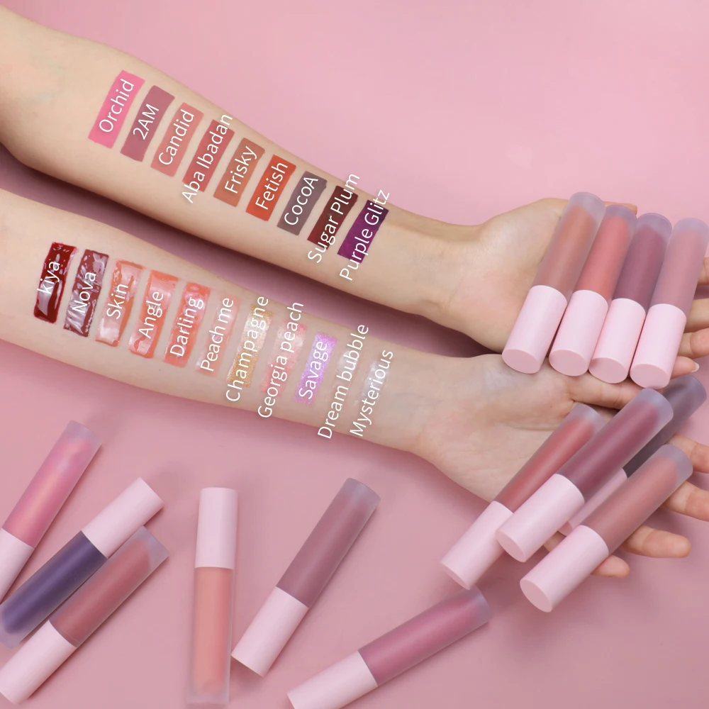 

Cheap Price Create Your Own Lipstick Brand Multi Colors Glitter Liquid Lipstick Private Label Lipstick