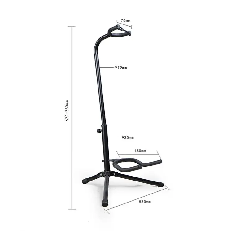 

Wholesale folding Universal violin electric bass floor holder guitar stand for musical instruments, Black