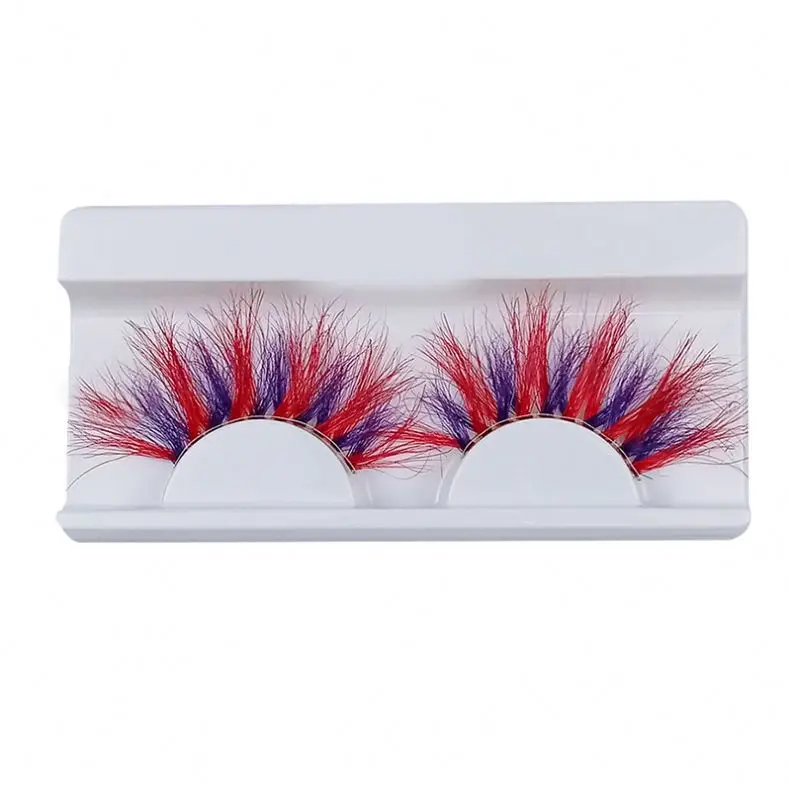 

Factory Supplying Lashes Wholesale Custom Color Eyelashes Extensioms, Colorful color