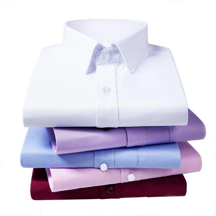 Dongguan Factory OEM Business Formal 100% Cotton Men Dress Shirt Slim Fit