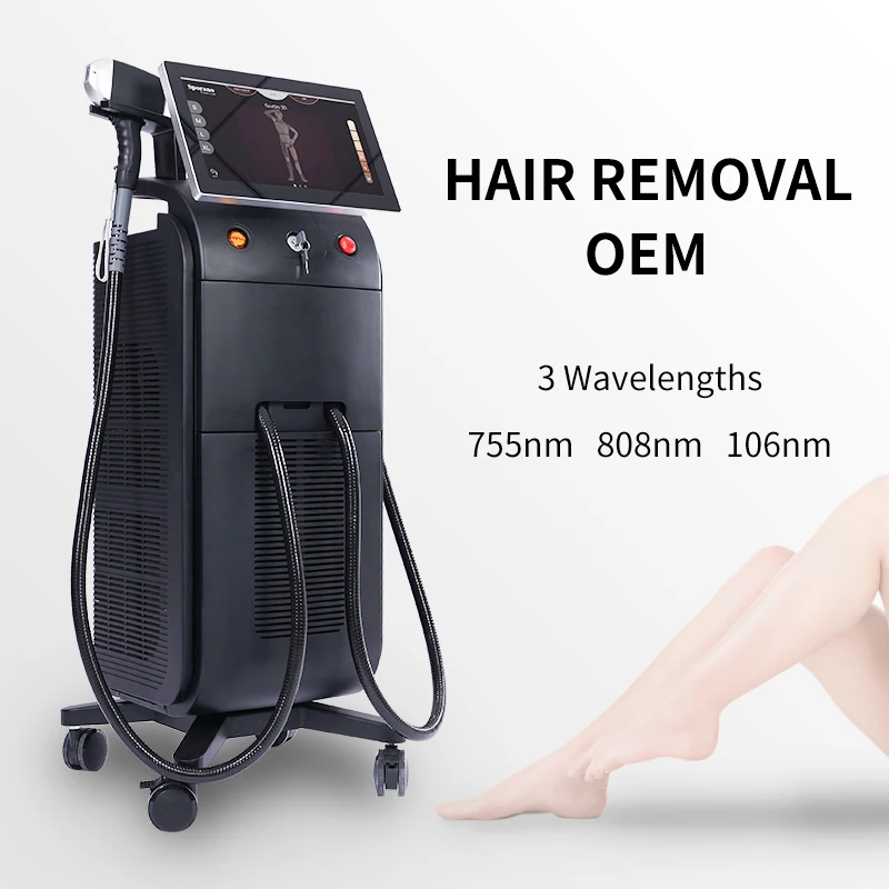 

OEM ODM logo 755 808 1064 diode lase hair removal machine 16 bar Depilation 808 diode laser hair removal beauty equipment