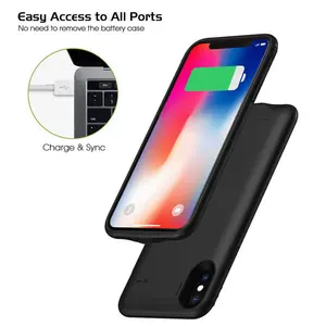 5000mAh Wireless Power Bank Case iPhone X XS XR XS MAX