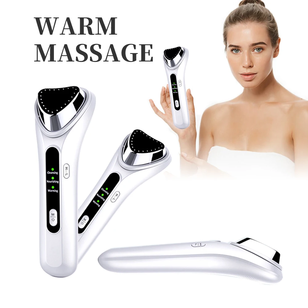 

Home Heating Vibration Skin Rejuvenation Beauty Device Essence Import Face Deep Pore Cleansing Massager Facial Nourishing Care