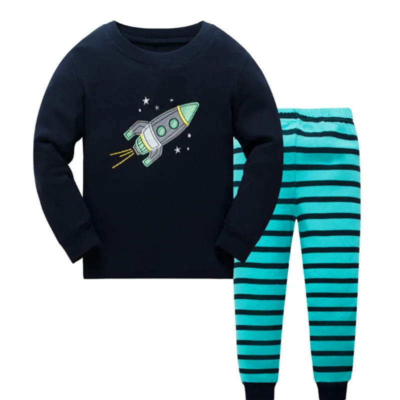 

Custom Dropshipping Pajamas Sleepwear Wholesale Baby Boys Cute Kids Pajamas Sets