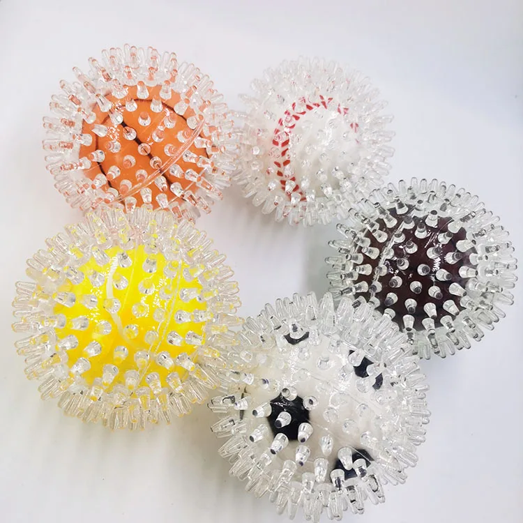 

Dog Chew Toy Balls Durable Soft TPR Non Toxic Light Bite Resistant Chewing Tooth Cleaning Pet Ball Toys, Picture