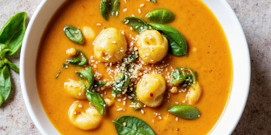 Cooking the soup step by step
