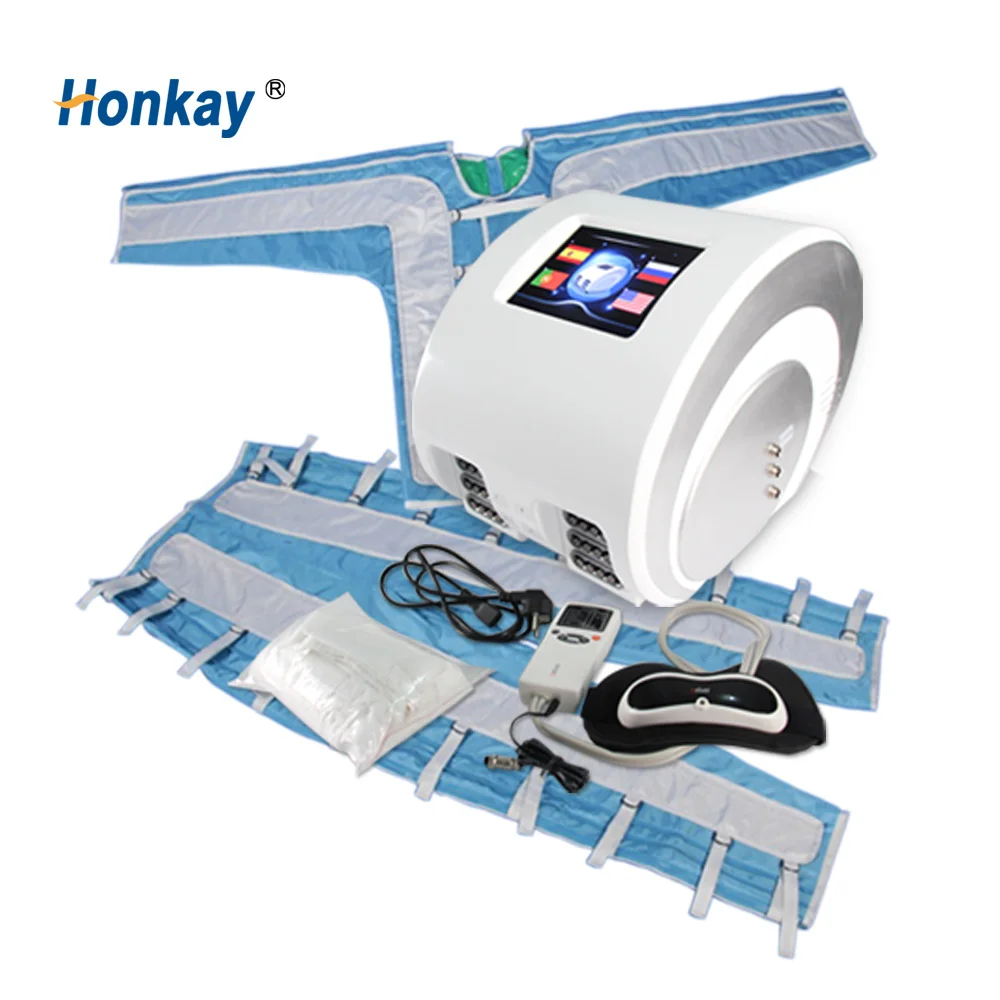 

Professional 3 in 1 infrared press therapy slimming blanket clothes suit air pressotherapy lymphatic drainage machine, Blue, green ,pink