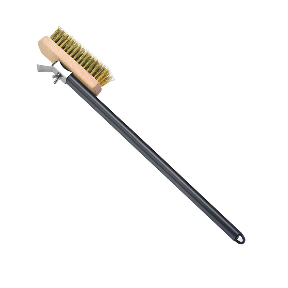 Hot Sale Professional Pizza Oven Copper Brush Scraper Household Grill Brass Cleaning Brush with 21 Inch Aluminium Handle
