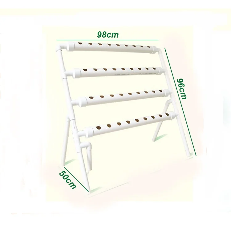 Single Side Hydroponics Nft System For Agriculture 36 Holes Indoor Pvc