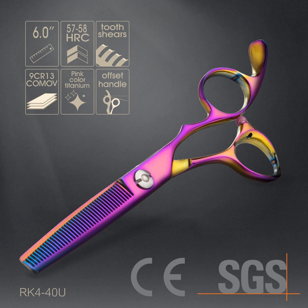 
RK4-40U 9CR steel Patent Professional hair Thinning scissors hair thinners barber thinning scissors hair scissors 