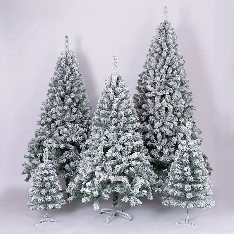 

Wholesale 0.45m-4m Encryption Snow Artificial Christmas Tree Decorations Pre Lit PVC Christmas Tree Mini Green Xmas Tree