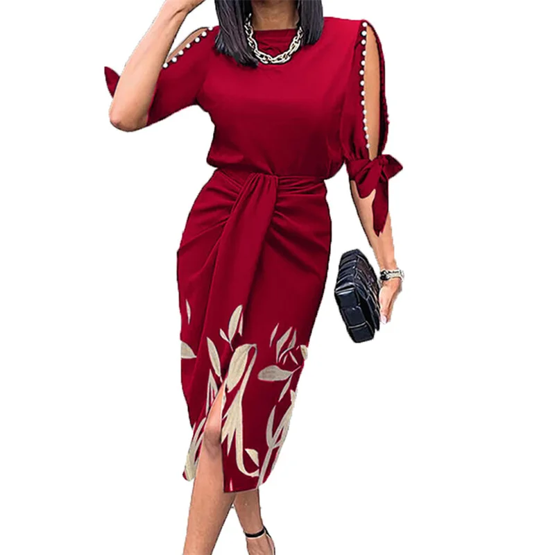 

Elegant outfit bow bodycon business ladies career office dresses women