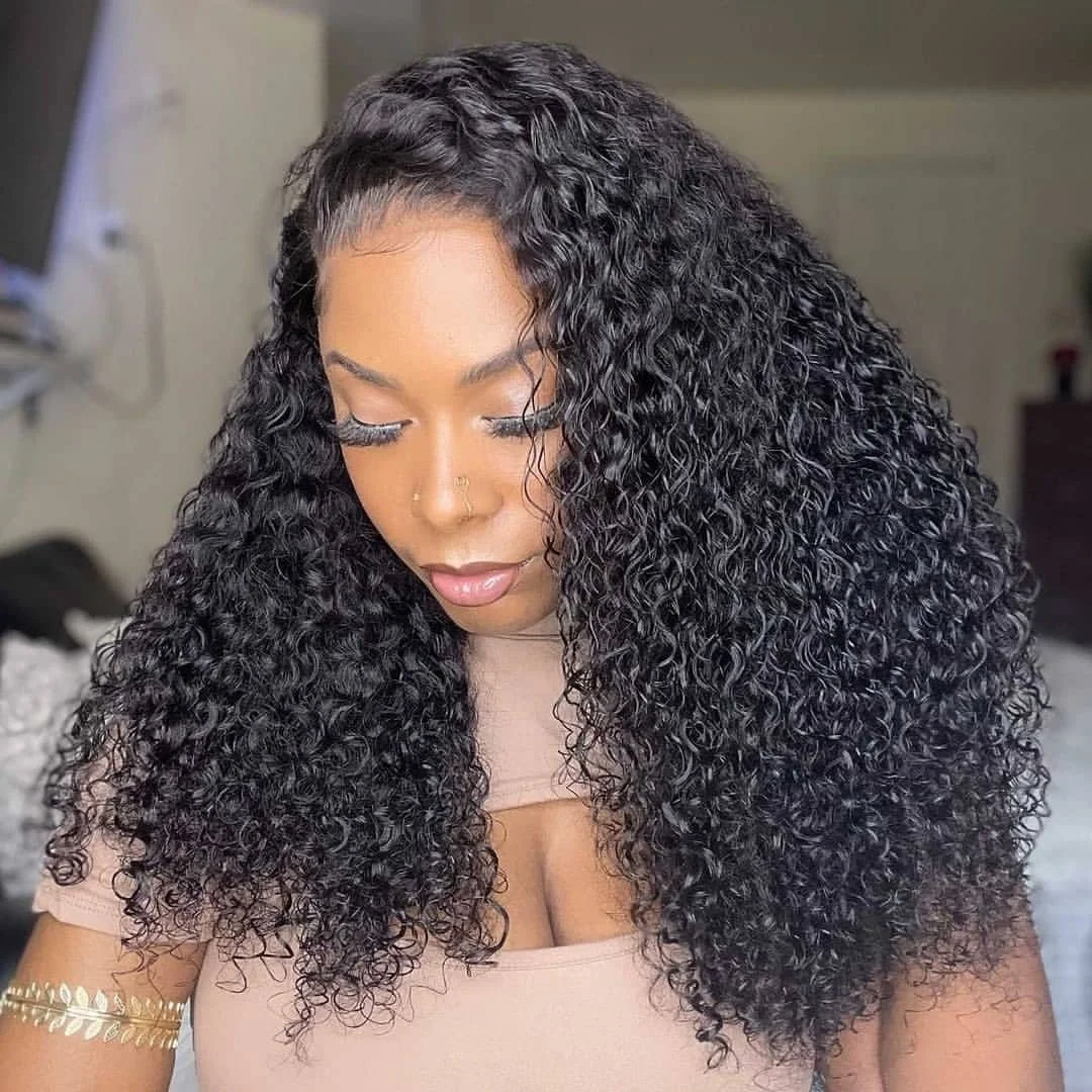 

130% 150% 180% Density 100% Raw Brazilian Human Hair Lace Front Wig Swiss Transparent Lace Frontal Wigs For Black Woman