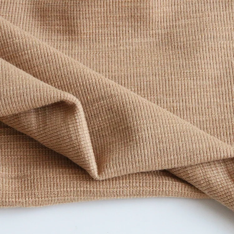 
9122# 63% polyester, 33% cotton and 4% spandex 2x1 Bamboo blend yarn weaved rib knit navy fabric 