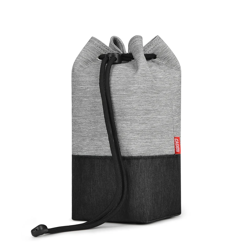 

Caden H10 Multifunction Drawstring Camera Bag Protective Soft Camera Lens Pouch, Grey+black