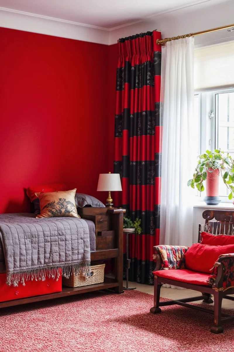 red alert 7 stylish family friendly red and black themed room ideas that pack a punch