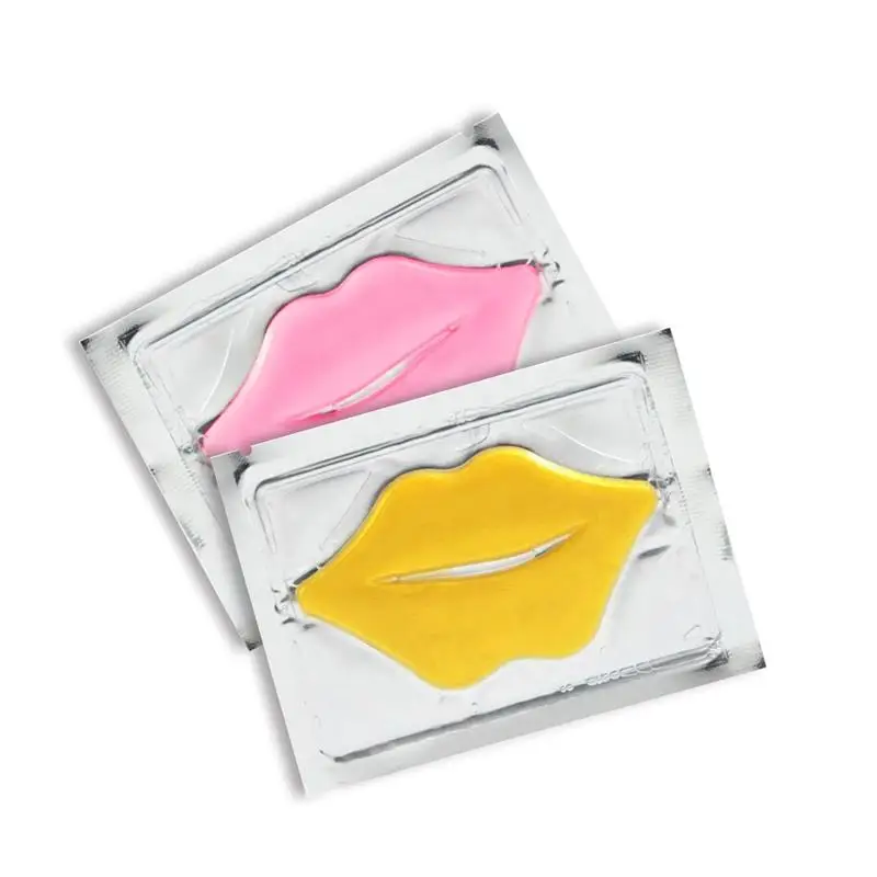 

Private label lip sheet mask glitter 24k gold korean wholesale collagen lip mask logo