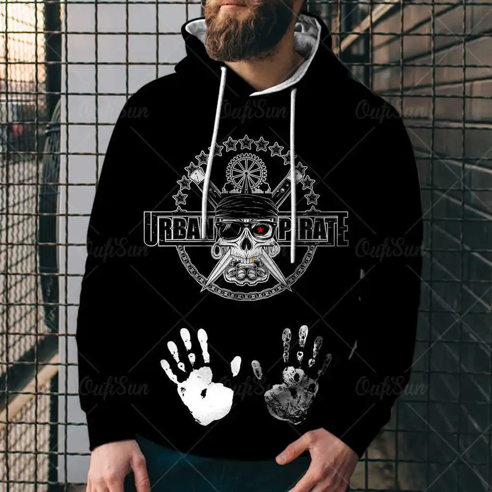 

Fashion New 3D Sweater Viking Myth Retro Warrior 3D Printing Men's Casual Sports 3D Hoodie