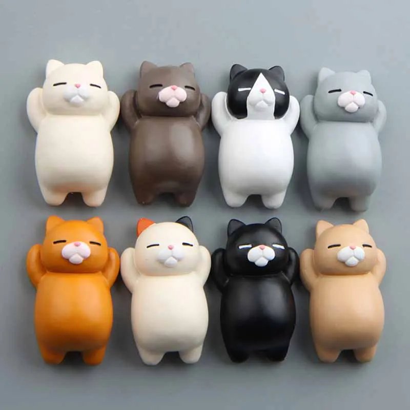 

1PC Fat Funny Cartoon Animals Cat Fridge Magnetic Sticker Refrigerator Holder Gift Home Decor Cute Magnets