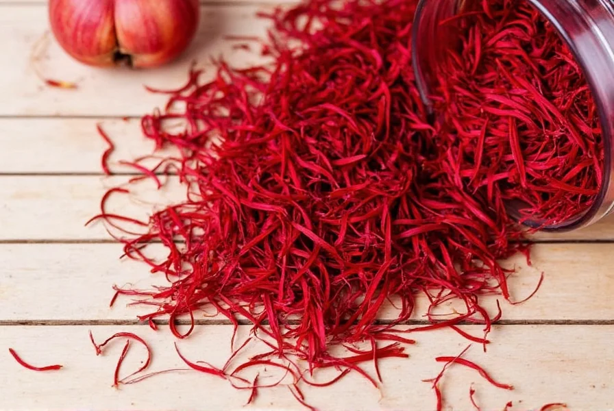 Testing saffron threads in a glass of warm water