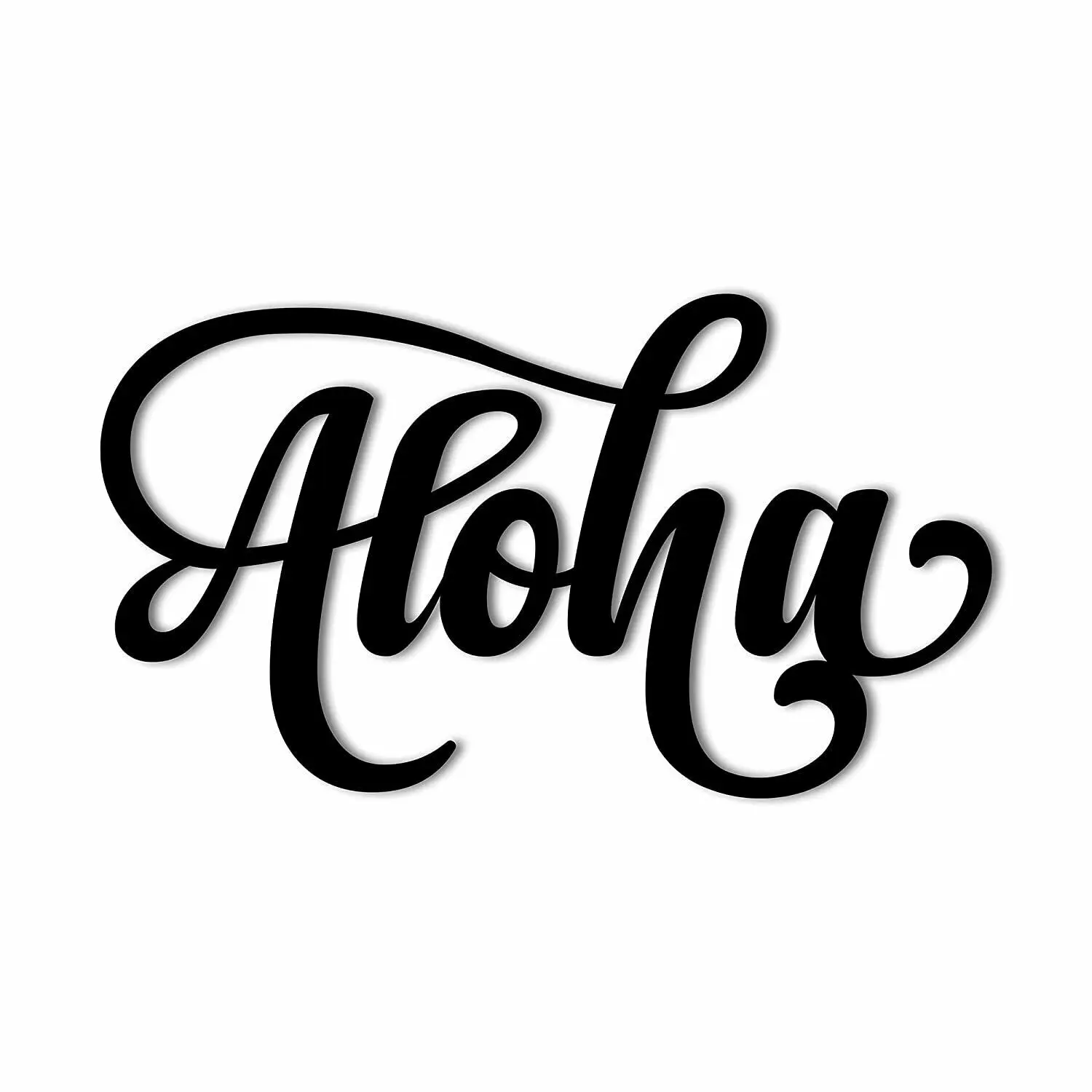 

Stylish Solid Steel Home Decor Decorative Metal Art Wall Sign TY2610, Black