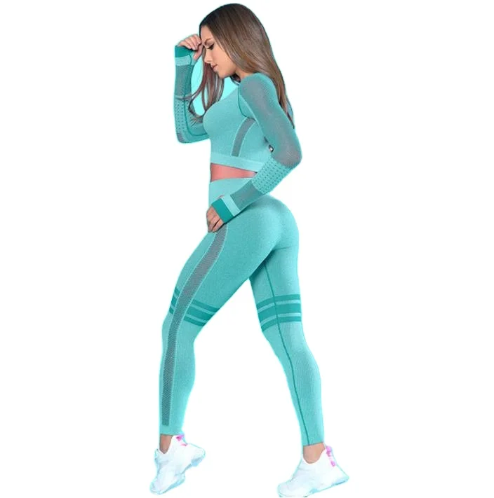 

Custom Ropa Deportiva Leggings Yoga Seamless Sportswear Fitness Wear Gym Set, Gym Wear Cotton Womens Fitness Leggings Set, Colors