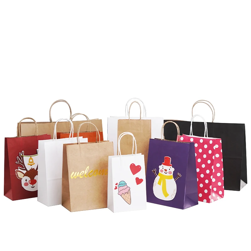 

Customized Eco-Friendly Biodegradable Food Paper bag Kraft Takeaway Delivery Bread Bag with Your Own Logo Printed